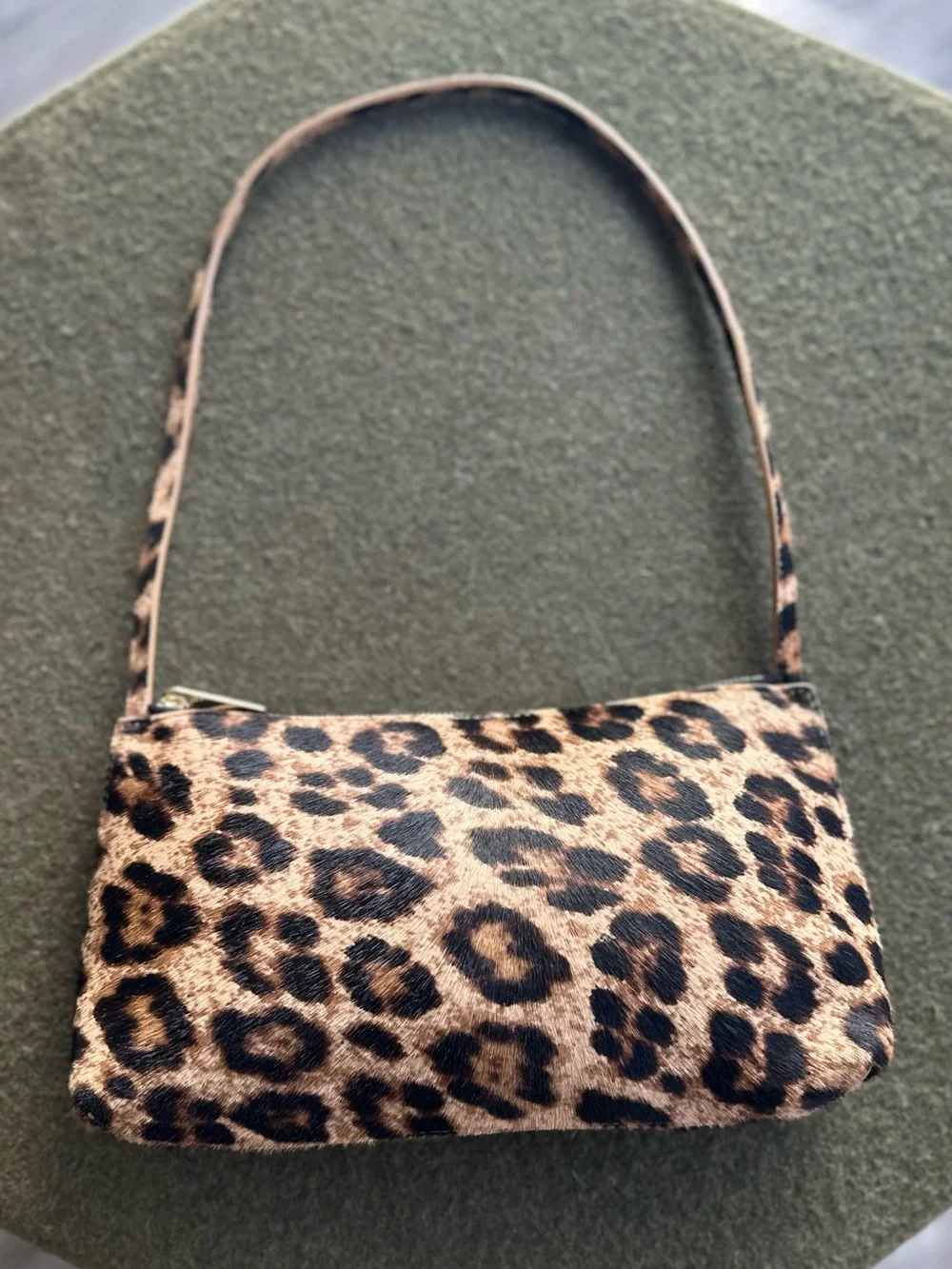 Mansur Gavriel Gaia Shoulder Bag Leopard Print